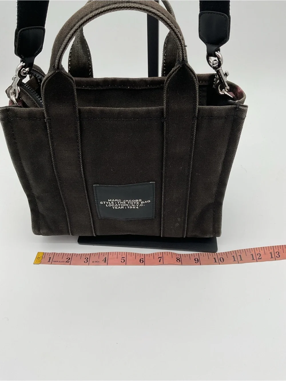 Marc Jacobs The Tote Bag Small Canvas Tote in Black - Faded